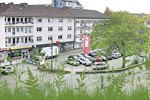 Wo Grau grüßt, wird Grün drüber gelegt: In der Mainzer Neustadt (rechts) haben die Menschen das im vergangenen Jahr ausprobiert. Diesmal ist auch Worms dabei.         Foto: Bearbeitung: vrm; Foto: Rudolf Uhrig; VETOCHKA - adobe.stock
