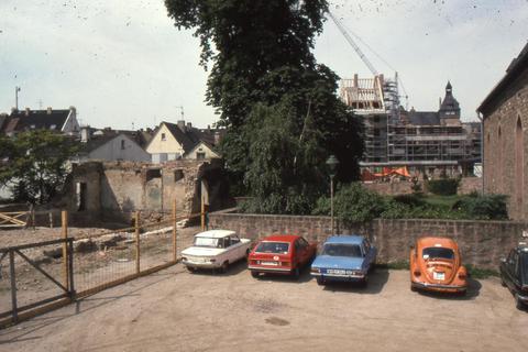 Das Gelände, auf dem das Raschi-Haus entstanden ist, vor dem Jahr 1980. © Stadtarchiv Worms