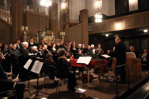 Der Chor der Lutherkirche bei einem Auftritt im Jahr 2018. Foto: Jürgen Heigl