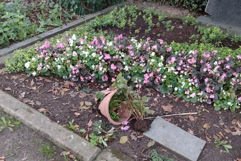 So wie hier wurden mehrere Gräber einfach so verwüstet.