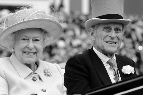 Königin Elizabeth II. und Prinz Philip, Herzog von Edinburgh. Foto: dpa, canva