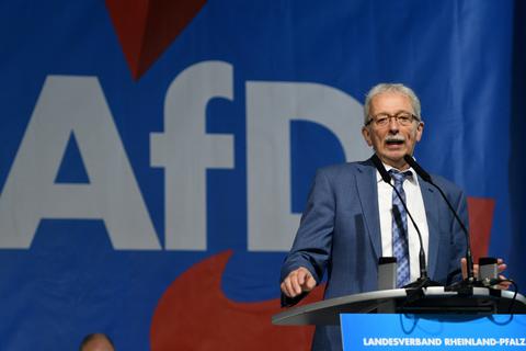 Michael Frisch, rheinland-pfälzischer Landesvorsitzender der AfD, spricht beim Landesparteitag. Foto: dpa