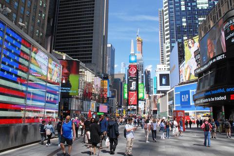 Blick auf den Times Square
