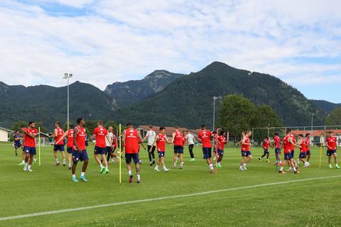 Die Spieler von Mainz 05 im Trainingslager in Grassau.  Foto: Frank Heinen/rscp-photo