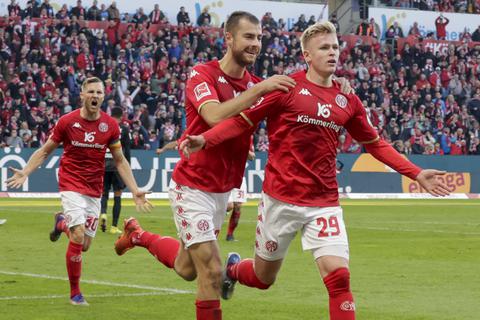 Erzielte gegen Frankfurt sein erstes Saisontor: der Mainzer Stürmer Jonathan Burkardt
