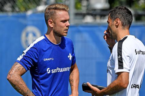 In der Saison 18/19 war Marcel Franke (links) für die Lilien aktiv. Damals ausgeliehen vom englischen Verein Norwich City. Archivfoto: Florian Ulrich