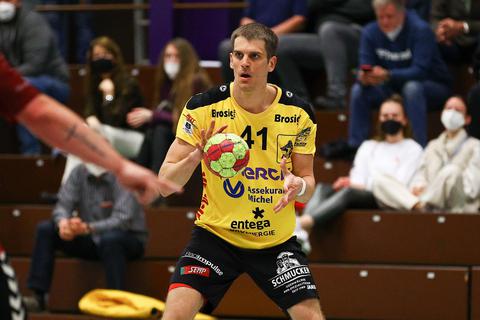 Volle Konzentration: Neuzugang Leonid Mykhailiutenko rückt beim Handball-Drittligisten HSG Bieberau/Modau immer mehr in den Blickpunkt. Foto: Joaquim Ferreira